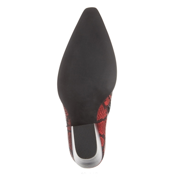 Edgy Bold Jeffrey Campbell Snake Print Booties - Picture 6 of 7